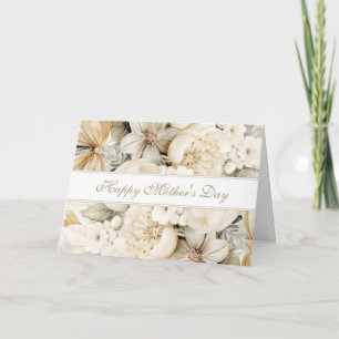 Anpassad Glad mors dag Vanilj kräm blommig Kort