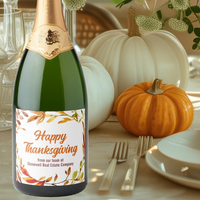Anpassad Glad tack till Thanksgiving Höstlöv Föret (Skapare uppladdad)