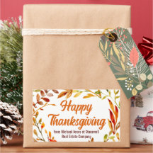 Anpassad Glad tack till Thanksgiving höstlöv Föret