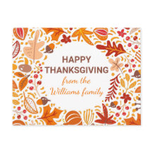 Anpassad Glad tackgivelse höstlövskrans