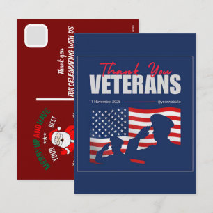 Anpassad Glad Veterans Day! Tack Kort Utskrivbara