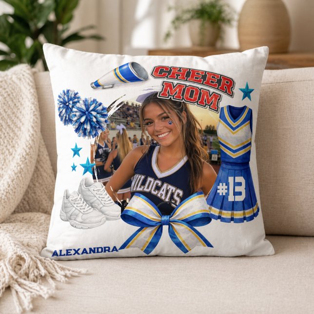 Anpassad Glädje Mamma Foto Sportstolthet Kudde (Skapare uppladdad)