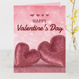 Anpassad Gnistrande Lila Hjärtformad Blank Valenti Kort