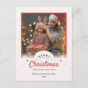 Anpassad God Jul & Gott Nytt År Foto Helg Vykort