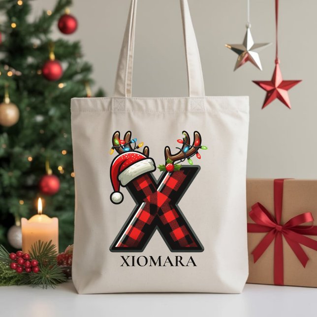 Anpassad God Jul väska till Henne, Presentpåse för (Christmas Tote Bag with Name – Personalized Tote for Women, Men, Friends, or Employees Gift Bag)