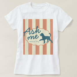 Anpassad Golden Doodle Namn Terracotta Ränder Tee