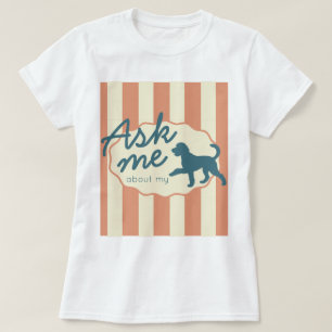 Anpassad Golden Doodle Namn Terracotta Ränder Tee