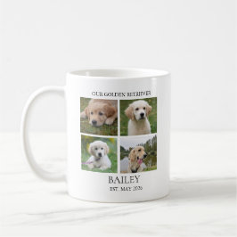 Anpassad Golden Retriever 8 Foto Kaffe Mugg