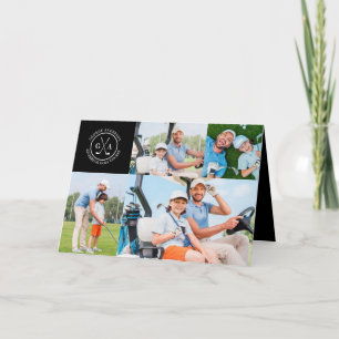 Anpassad golf flera bilder monogram fadersdag kort