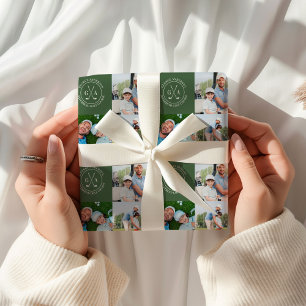 Anpassad golf flera bilder monogram fadersdag presentpapper