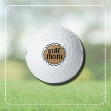 Anpassad GOLF MAMMA Scalloped Edge Golfbollar
