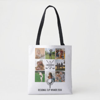 Anpassad golfcollage med monogramdesign tygkasse