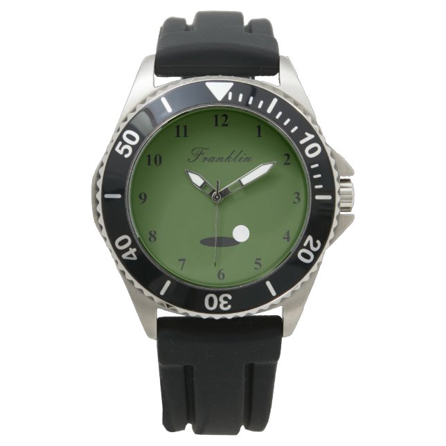Anpassad golfklocka present för golfare och golf-f armbandsur (Framsida)