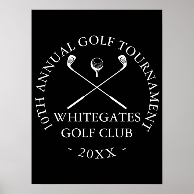 Anpassad golfklubbsturneringsskylt poster (Framsidan)