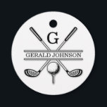 Anpassad golfmonogram logodesign gåvor etiketter<br><div class="desc">Minimalistisk anpassad elegant golfmonogramdesign av Edward Eksi. Enkel modifiering av INITIALER och TEXTER för dina behov.</div>
