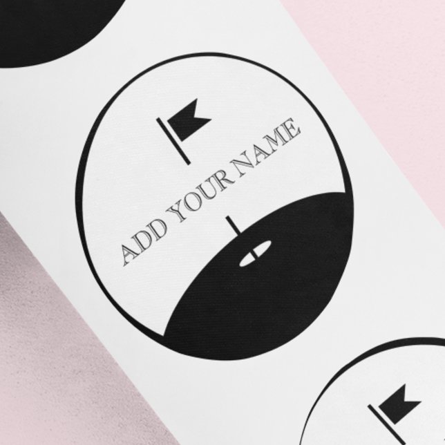 Anpassad golftext runt klistermärke (Skapare uppladdad)