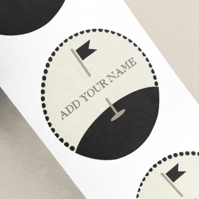 Anpassad golftextflagga runt klistermärke (Skapare uppladdad)