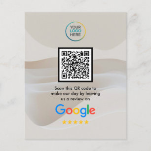 Anpassad Google Recensioner QR-kod Flygblad