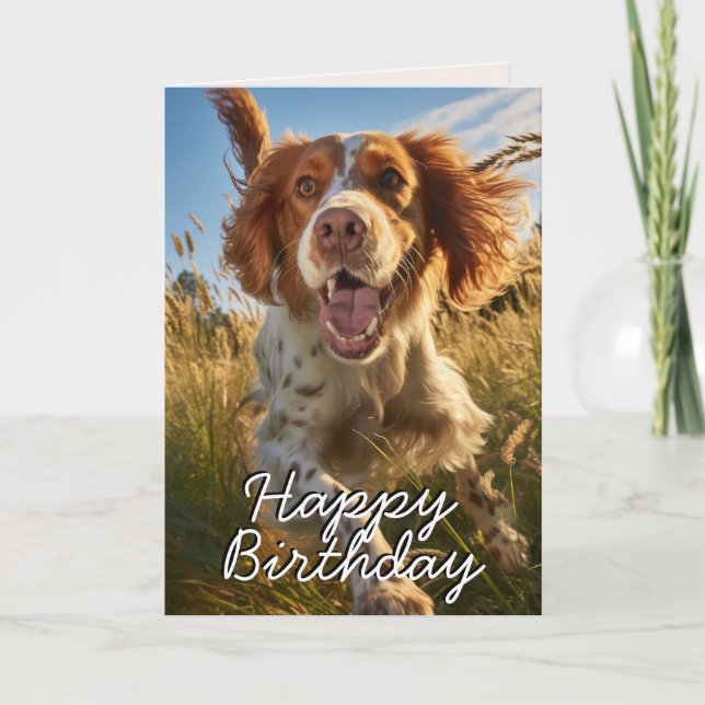 Anpassad Gordon Setter Glad Födelsedag Kort (Framsida)