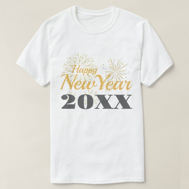 Anpassad Gott Nytt År  T Shirt (Design framsida)