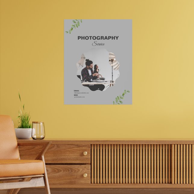 Anpassad grå modern fotograferingstjänst med eget  poster (Vardagsrum 2)