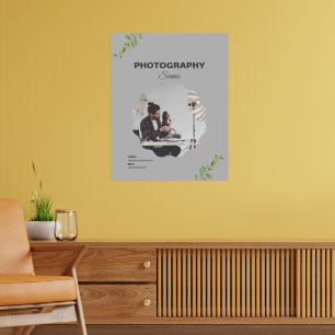 Anpassad grå modern fotografitjänst med eget varum poster
