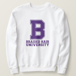 Anpassad grafisk sweatshirt med flätade bokstäver