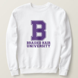 Anpassad grafisk sweatshirt med flätade bokstäver 