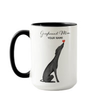 Anpassad gråhundsmamma-mugg, Personlig, kaffemugg