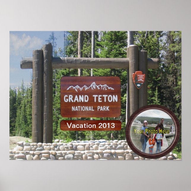Anpassad Grand Teton Photo Souvenir Poster (Framsidan)