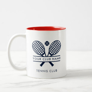 Anpassad gräsplan för tennis country club-namn Två-Tonad mugg