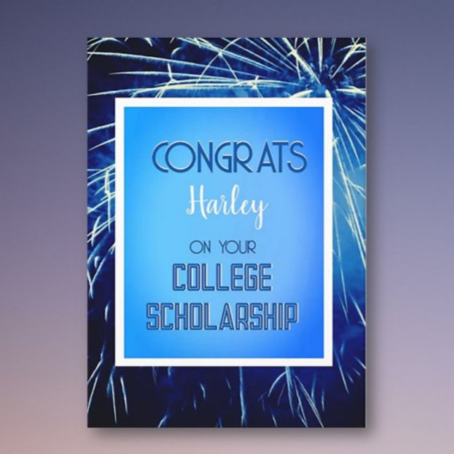 Anpassad Grattis på college-stipendium kort!  Kort (Skapare uppladdad)