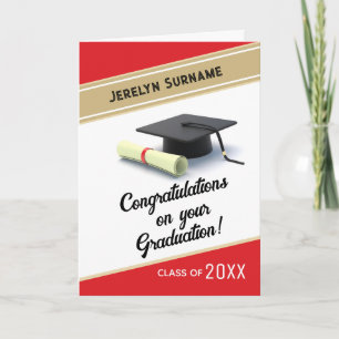 Anpassad Grattis studentkort Kort