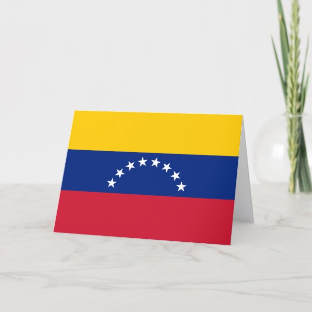 Anpassad gratulationskort med Venezuelas flagga Kort (Framsida)