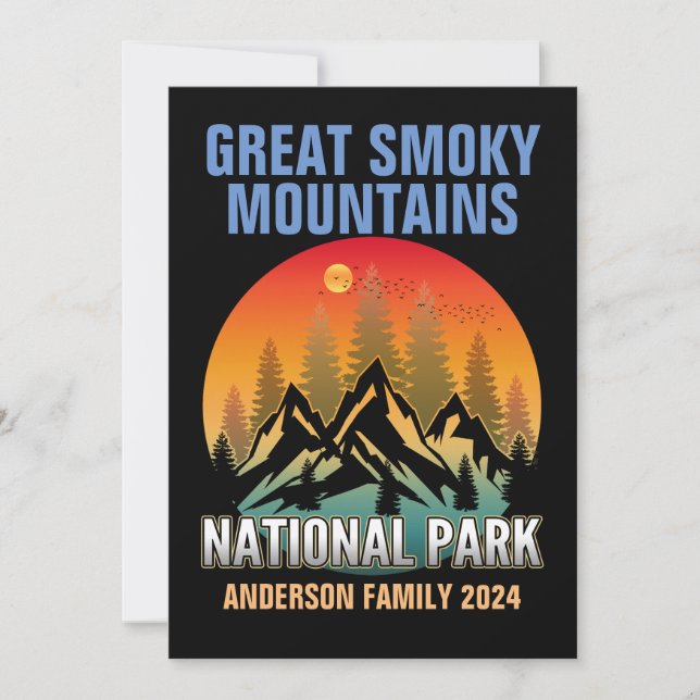 Anpassad Great Smoky Mountains National Park  Inbjudningar (Framsida)