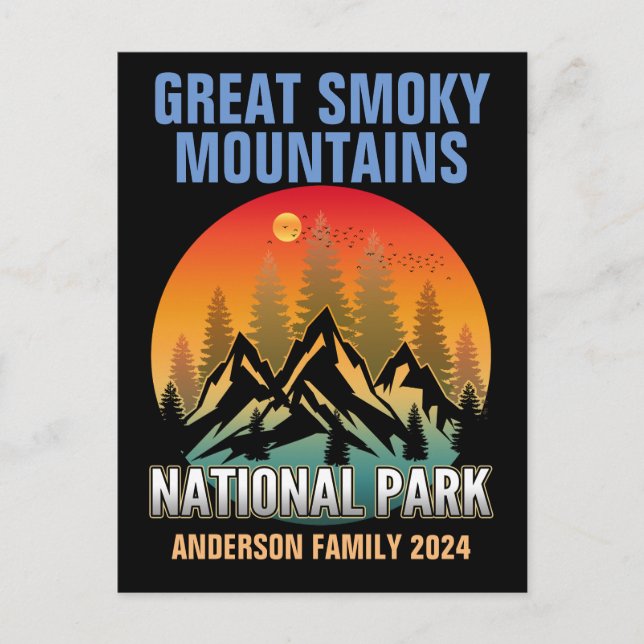 Anpassad Great Smoky Mountains Nationalpark  Vykort (Framsida)