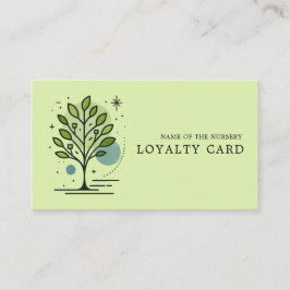 Anpassad Greenleaf Nursery Branding Lojalitetskort