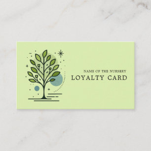 Anpassad Greenleaf Nursery Branding Lojalitetskort