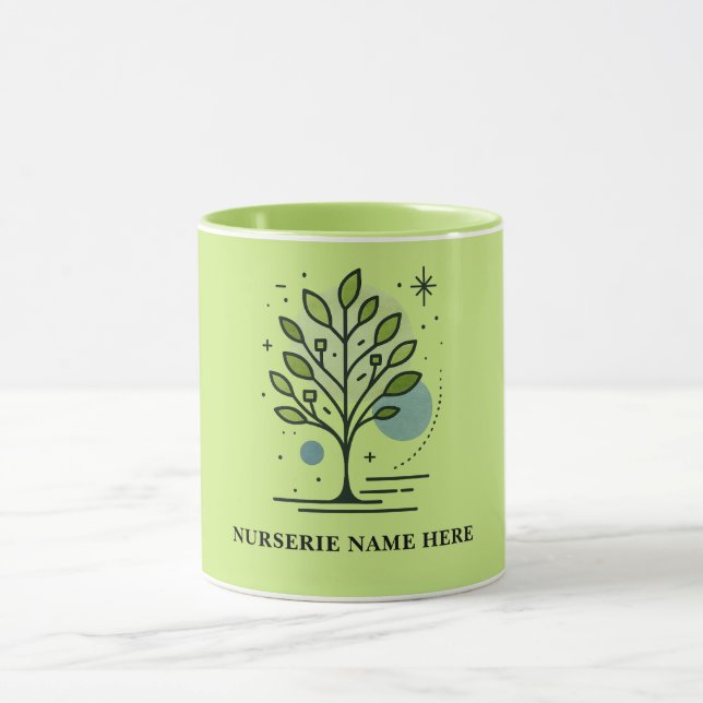 Anpassad Greenleaf Nursery Branding  Mugg (Center)