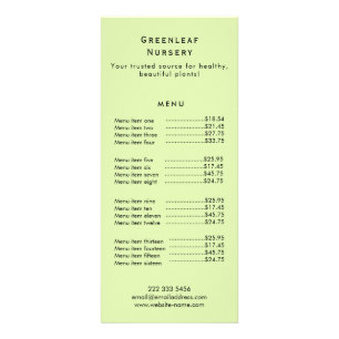 Anpassad Greenleaf Nursery Branding Reklamkort
