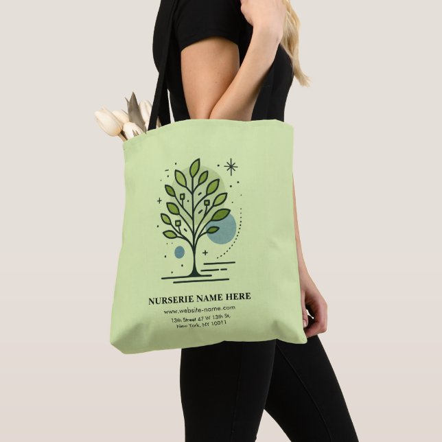 Anpassad Greenleaf Nursery Branding  Tygkasse (Närbild)