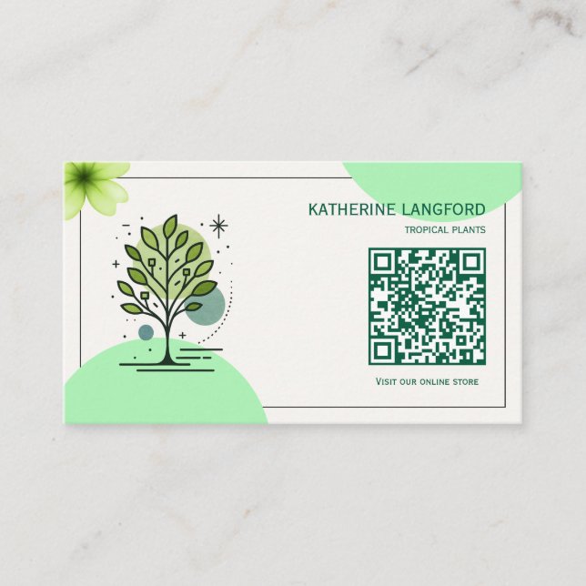 Anpassad Greenleaf Nursery Branding  Visitkort (Framsida)