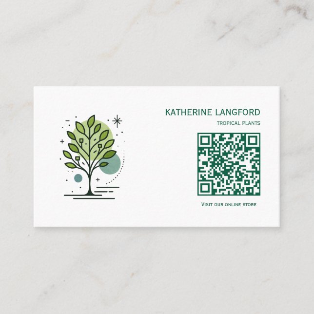Anpassad Greenleaf Nursery Branding  Visitkort (Framsida)