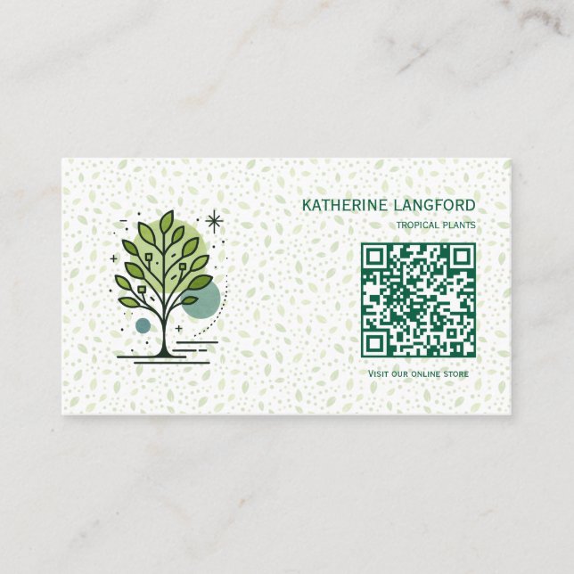 Anpassad Greenleaf Nursery Branding  Visitkort (Framsida)