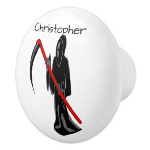 Anpassad Grim Reaper-design Knopp