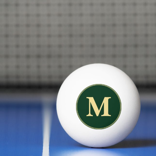 Anpassad grön guldmonogrammerad bordtennisöl pingisboll (Netto)