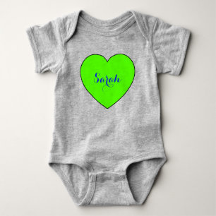 Anpassad grön hjärta med namn - Söt kärlek T Shirt