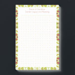 Anpassad grön punkttrörets rutnätslayout för grön  post-it block<br><div class="desc">Anpassad vårgrön och höstbrun punktträd Trädgårdslayoutplan med klibbigt inlägg. Ett söt- och färgfyllt meddelande som ska fästas på en anslagstavla. En vacker organisatör i färsk grön och rödbrun. Använda knappen Anpassa för att redigera namn och temat högst upp. Det finns en rad nedan där du kan lämna skriva till det...</div>
