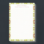 Anpassad grön punkttrörets rutnätslayout för grön  post-it block<br><div class="desc">Anpassad vårgrön och höstbrun punktträd Trädgårdslayoutplan med klibbigt inlägg. Ett söt- och färgfyllt meddelande som ska fästas på en anslagstavla. En vacker organisatör i färsk grön och rödbrun. Använda knappen Anpassa för att redigera namn och temat högst upp. Det finns en rad nedan där du kan lämna skriva till det...</div>