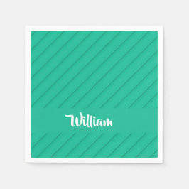 Anpassad grönt, diagonal, texturerad plast pappersservett